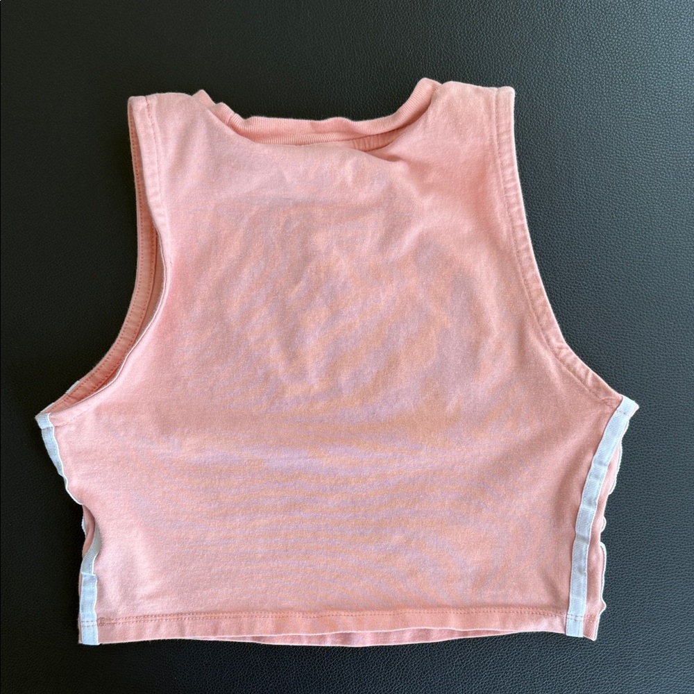 Adidas Crop Top Light Pink Peach Tank Top XS - Picture 4 of 5